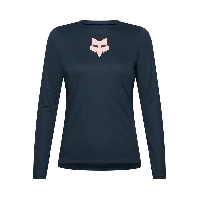 KOSZULKA ROWEROWA Z DŁUGIM RĘKAWEM DAMSKA FOX RANGER HEAD GALAXY BLUE  ENDURO CROSS