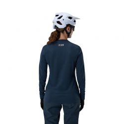 KOSZULKA ROWEROWA Z DŁUGIM RĘKAWEM DAMSKA FOX RANGER HEAD GALAXY BLUE  ENDURO CROSS