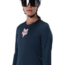 KOSZULKA ROWEROWA Z DŁUGIM RĘKAWEM DAMSKA FOX RANGER HEAD GALAXY BLUE  ENDURO CROSS