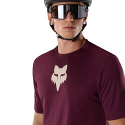 KOSZULKA ROWEROWA FOX RANGER HEAD DARK MAROON  ENDURO CROSS