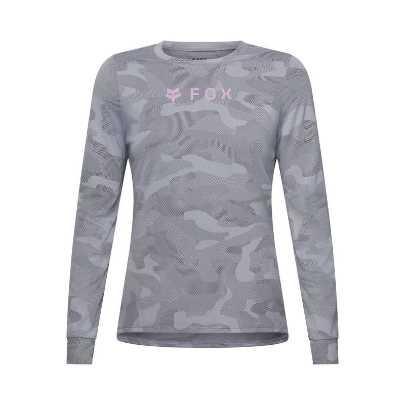 KOSZULKA ROWEROWA Z DŁUGIM RĘKAWEM DAMSKA FOX RANGER TRU DRI LS PEWTER  ENDURO CROSS