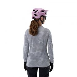 KOSZULKA ROWEROWA Z DŁUGIM RĘKAWEM DAMSKA FOX RANGER TRU DRI LS PEWTER  ENDURO CROSS