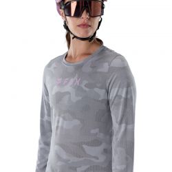 KOSZULKA ROWEROWA Z DŁUGIM RĘKAWEM DAMSKA FOX RANGER TRU DRI LS PEWTER  ENDURO CROSS