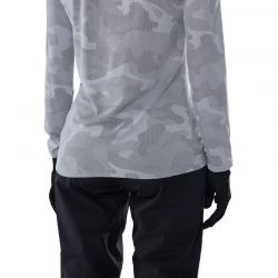 KOSZULKA ROWEROWA Z DŁUGIM RĘKAWEM DAMSKA FOX RANGER TRU DRI LS PEWTER  ENDURO CROSS