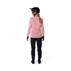 KOSZULKA ROWEROWA Z DŁUGIM RĘKAWEM DAMSKA FOX RANGER TRU DRI BERRY  ENDURO CROSS