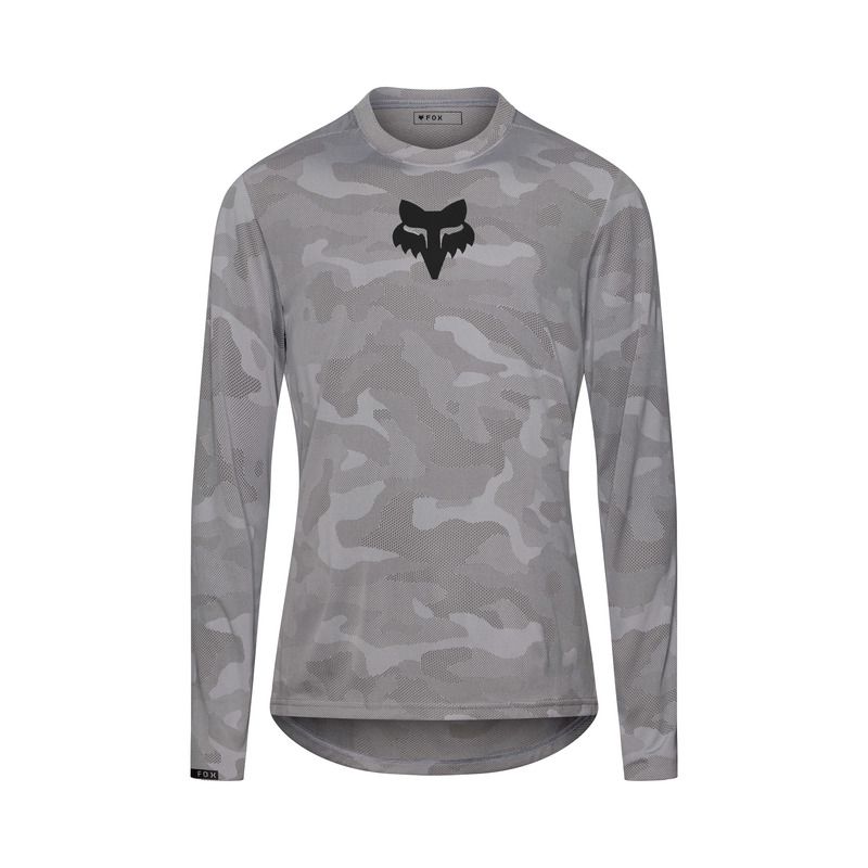 KOSZULKA ROWEROWA Z DŁUGIM RĘKAWEM FOX RANGER TRU DRI LS PEWTER  ENDURO CROSS