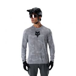 KOSZULKA ROWEROWA Z DŁUGIM RĘKAWEM FOX RANGER TRU DRI LS PEWTER  ENDURO CROSS