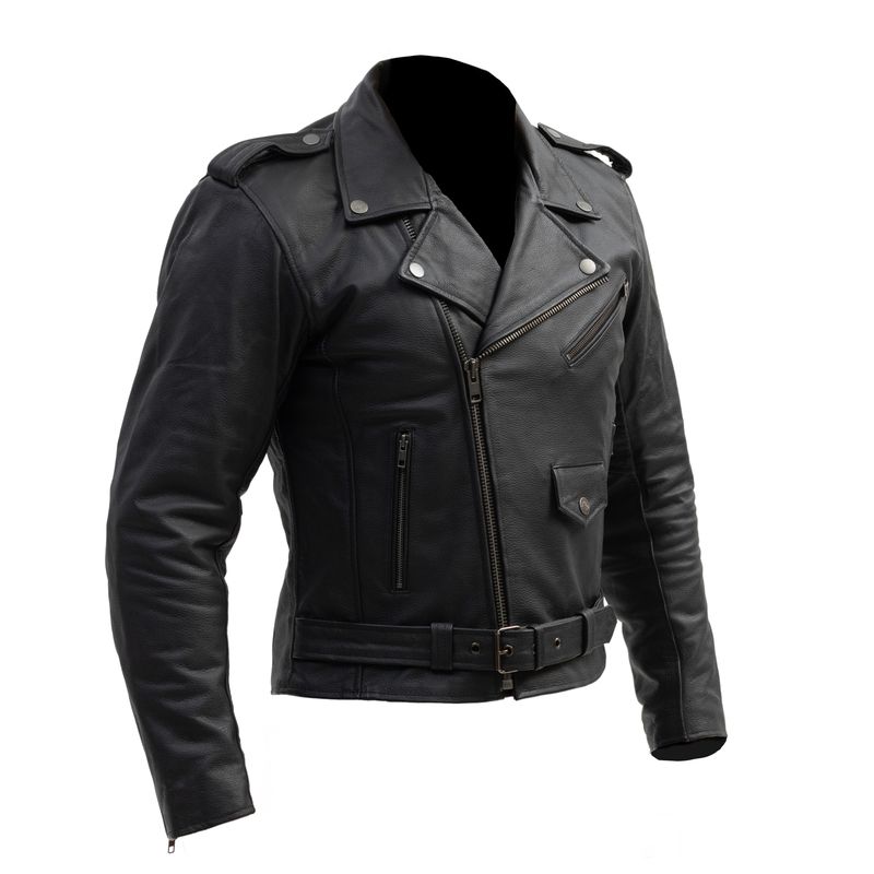 KURTKA MOTOCYKLOWA SKÓRZANA BROGER ROCKER BLACK 