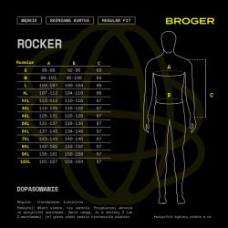 KURTKA MOTOCYKLOWA SKÓRZANA BROGER ROCKER BLACK 