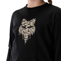 KOSZULKA Z DŁUGIM RĘKAWEM JUNIOR FOX ROUGHCUT ULTRA BLACK  ENDURO CROSS