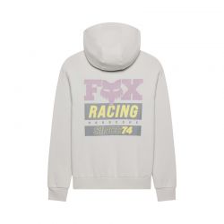 BLUZA Z KAPTUREM DAMSKA FOX SINCE 74 FLEECE PO LIGHT GREY  ENDURO CROSS