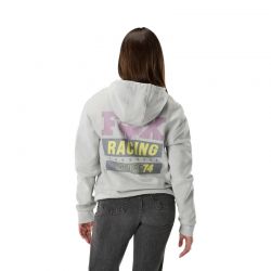 BLUZA Z KAPTUREM DAMSKA FOX SINCE 74 FLEECE PO LIGHT GREY  ENDURO CROSS