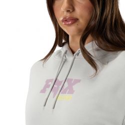 BLUZA Z KAPTUREM DAMSKA FOX SINCE 74 FLEECE PO LIGHT GREY  ENDURO CROSS