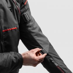 KURTKA MOTOCYKLOWA TEKSTYLNA REBELHORN SWIFT BLACK DARK GREY RED 