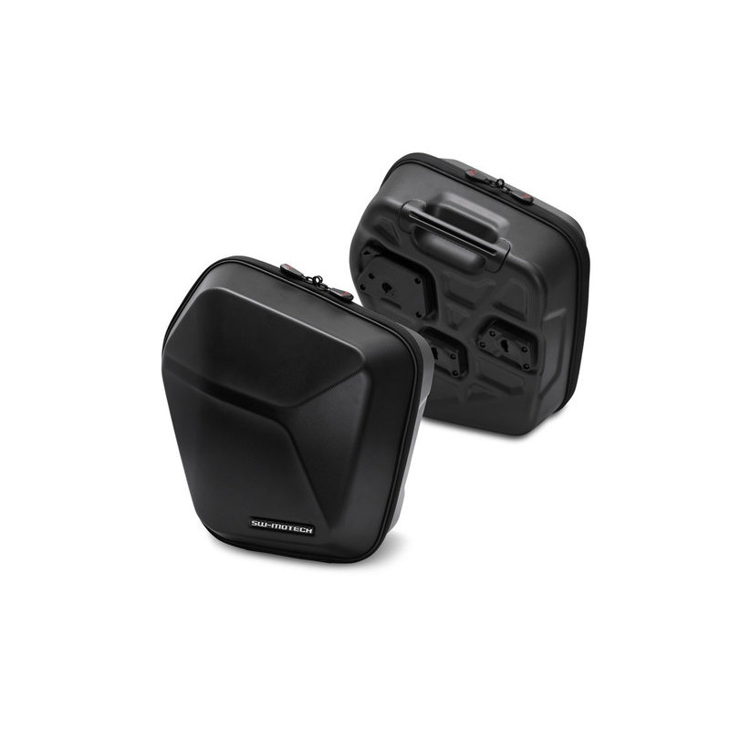 ZESTAW KUFRÓW BOCZNYCH URBAN ABS I STELAŻY SW-MOTECH KAWASAKI Z900 (16-), BLACK 2X16,5L