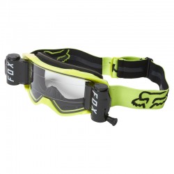 GOGLE FOX VUE STRAY ROLL OFF BLACK/YELLOW  - SZYBA CLEAR ENDURO CROSS