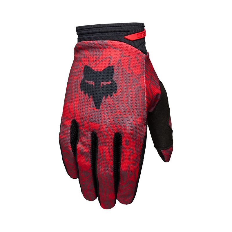 RĘKAWICE MOTOCYKLOWE JUNIOR FOX 180 ABYSS FLUO RED  ENDURO CROSS