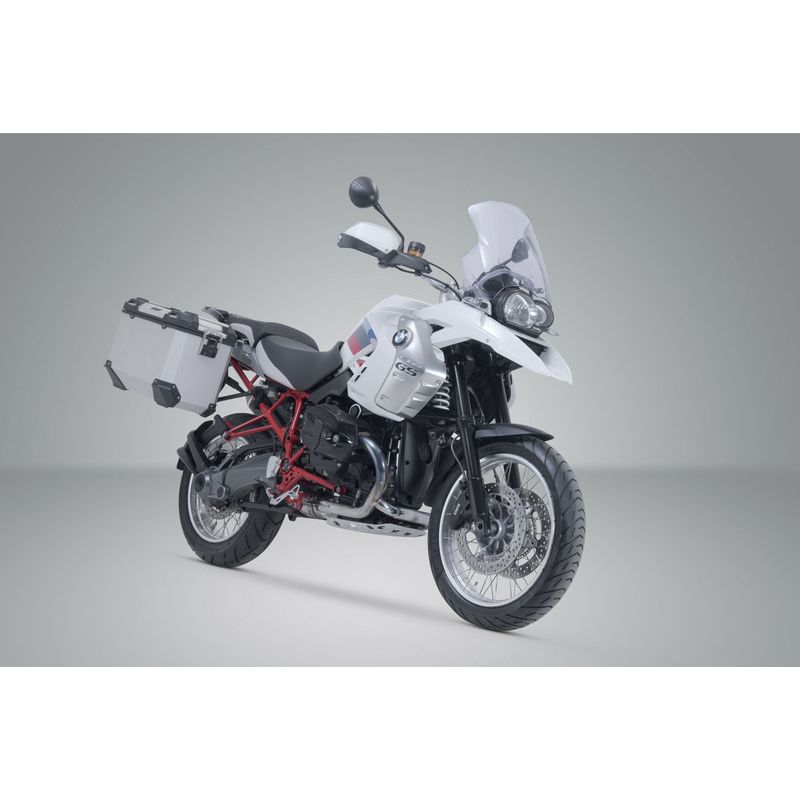 ZESTAW KUFRÓW TRAX ADV I STELAŻY SW-MOTECH BMW R 1200 GS (04-12) SILVER
