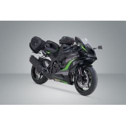 ZESTAW SAKW PRO BLAZE H I STELAŻY SW-MOTECH KAWASAKI ZX-6R (23-), ZX-4RR (23-) BLACK