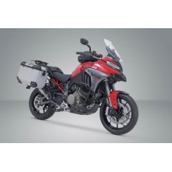 ZESTAW KUFRA CENTRALNEGO TRAX ADV SW-MOTECH 45/45 L. DUCATI MULTISTRADA V4 (20-) SILVER