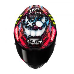 KASK MOTOCYKLOWY HJC RPHA1 V2 CARBON FUNKY DIABLO BLACK RED 