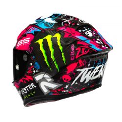 KASK MOTOCYKLOWY HJC RPHA1 V2 CARBON FUNKY DIABLO BLACK RED 