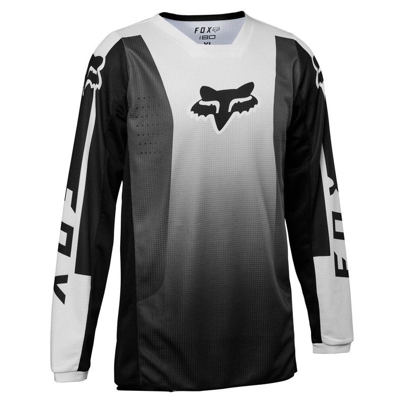 BLUZA FOX JUNIOR 180 LEED BLACK/WHITE  ENDURO CROSS