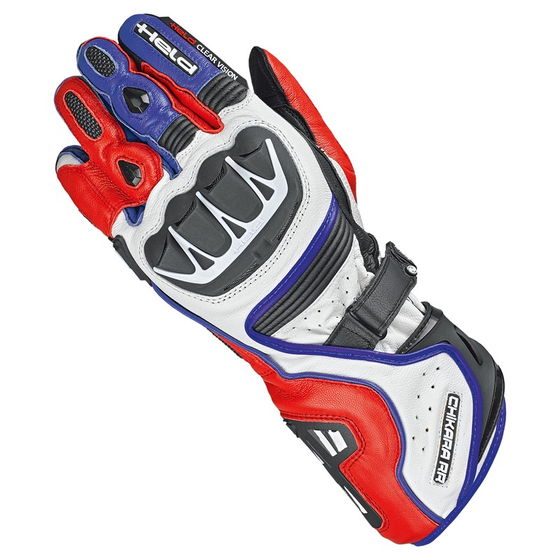 RĘKAWICE SKÓRZANE HELD CHIKARA RR WHITE/RED/BLUE 