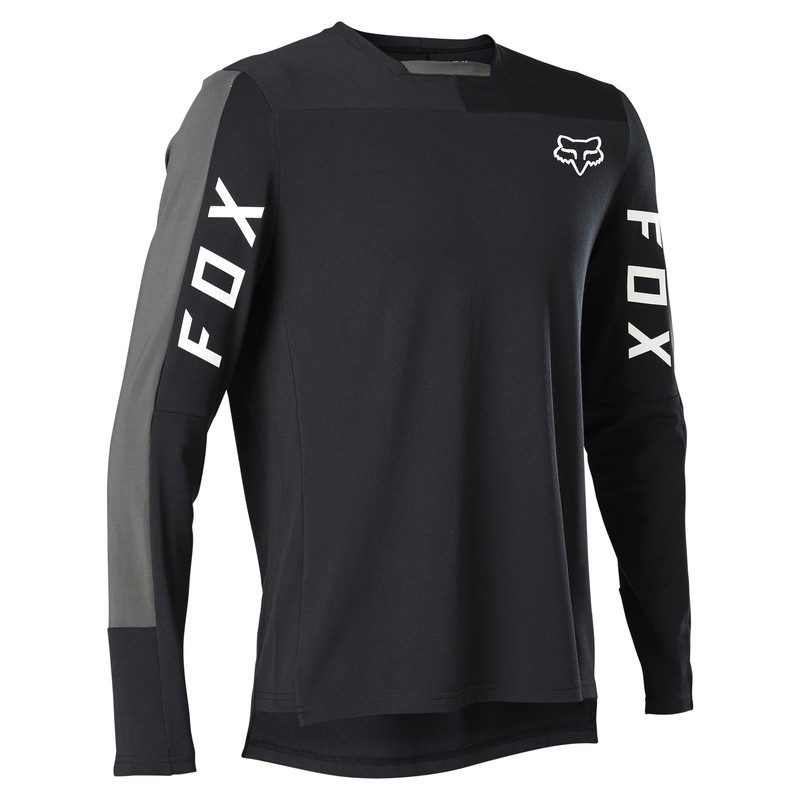 KOSZULKA ROWEROWA Z DŁUGIM RĘKAWEM FOX DEFEND PRO BLACK  ENDURO CROSS