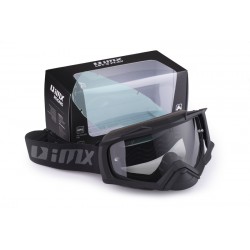 GOGLE IMX DUST BLACK MATT - SZYBA DARK SMOKE + CLEAR (2 SZYBY W ZESTAWIE) ENDURO CROSS
