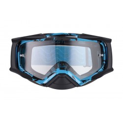 GOGLE IMX DUST GRAPHIC BLUE/BLACK MATT - SZYBA DARK SMOKE + CLEAR (2 SZYBY W ZESTAWIE) ENDURO CROSS