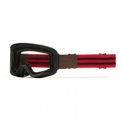 GOGLE IMX ENDURANCE FLIP BLACK MATT/ RED- SZYBA DARK SMOKE + CLEAR (2 SZYBY W ZESTAWIE) ENDURO CROSS