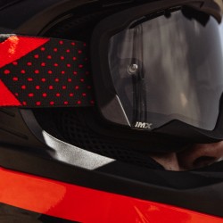 GOGLE IMX ENDURANCE FLIP BLACK MATT/ RED- SZYBA DARK SMOKE + CLEAR (2 SZYBY W ZESTAWIE) ENDURO CROSS