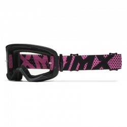 GOGLE IMX ENDURANCE FLIP BLACK MATT/ PINK - SZYBA IRIDIUM PINK + CLEAR (2 SZYBY W ZESTAWIE) ENDURO CROSS