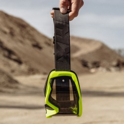 GOGLE IMX ENDURANCE FLIP FLO YELLOW MATT/BLACK - SZYBA DARK SMOKE + CLEAR (2 SZYBY W ZESTAWIE) ENDURO CROSS