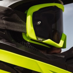GOGLE IMX ENDURANCE FLIP FLO YELLOW MATT/BLACK - SZYBA DARK SMOKE + CLEAR (2 SZYBY W ZESTAWIE) ENDURO CROSS