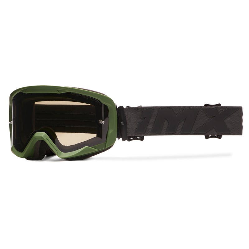 GOGLE IMX ENDURANCE FLIP GREEN MATT/BLACK - SZYBA DARK SMOKE + CLEAR (2 SZYBY W ZESTAWIE) ENDURO CROSS