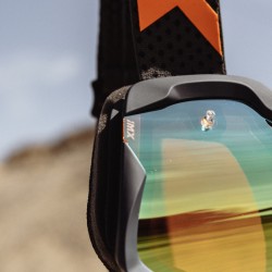 GOGLE IMX ENDURANCE FLIP GRAPHIE BLUE MATT/ ORANGE - SZYBA IRIDIUM GOLD + CLEAR (2 SZYBY W ZESTAWIE) ENDURO CROSS