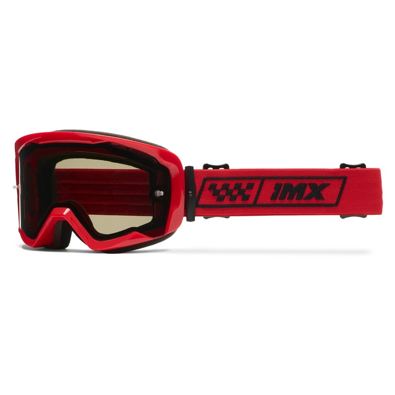 GOGLE IMX ENDURANCE RACE RED GLS/RED - SZYBA DARK SMOKE + CLEAR (2 SZYBY W ZESTAWIE) ENDURO CROSS