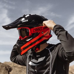 GOGLE IMX ENDURANCE RACE RED GLS/RED - SZYBA DARK SMOKE + CLEAR (2 SZYBY W ZESTAWIE) ENDURO CROSS