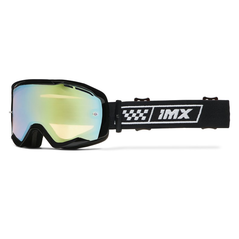 GOGLE IMX ENDURANCE RACE BLACK GLS/WHITE - SZYBA IRIDIUM GOLD + CLEAR (2 SZYBY W ZESTAWIE) ENDURO CROSS
