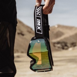 GOGLE IMX ENDURANCE RACE BLACK GLS/WHITE - SZYBA IRIDIUM GOLD + CLEAR (2 SZYBY W ZESTAWIE) ENDURO CROSS