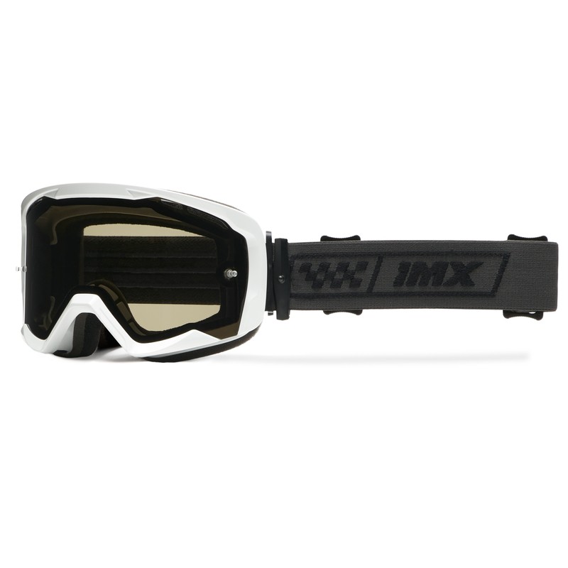 GOGLE IMX ENDURANCE RACE WHITE GLS/BLACK - SZYBA DARK SMOKE + CLEAR (2 SZYBY W ZESTAWIE) ENDURO CROSS