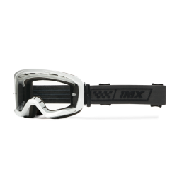 GOGLE IMX ENDURANCE RACE WHITE GLS/BLACK - SZYBA DARK SMOKE + CLEAR (2 SZYBY W ZESTAWIE) ENDURO CROSS