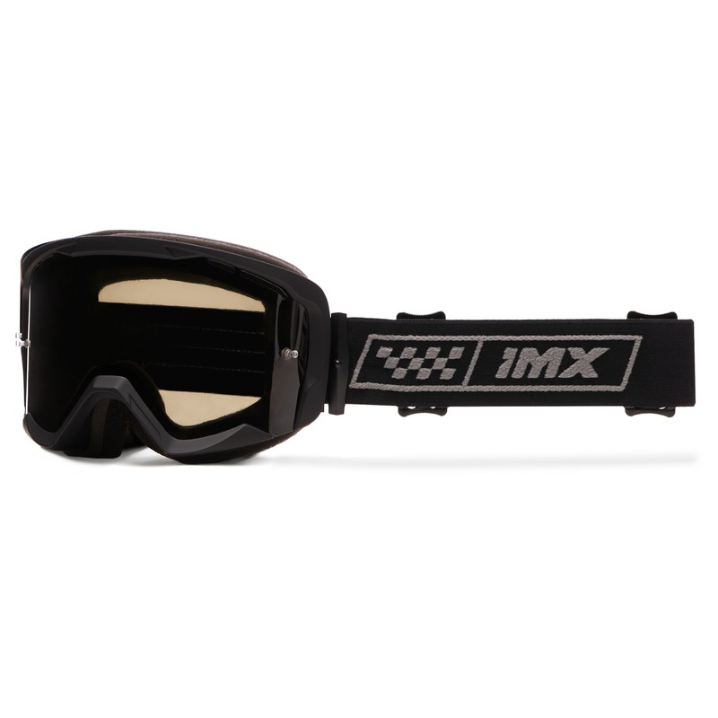 GOGLE IMX ENDURANCE RACE BLACK MATT/GREY - SZYBA DARK SMOKE + CLEAR (2 SZYBY W ZESTAWIE) ENDURO CROSS