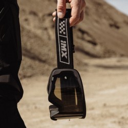 GOGLE IMX ENDURANCE RACE BLACK MATT/GREY - SZYBA DARK SMOKE + CLEAR (2 SZYBY W ZESTAWIE) ENDURO CROSS