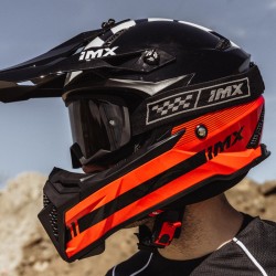 GOGLE IMX ENDURANCE RACE BLACK MATT/GREY - SZYBA DARK SMOKE + CLEAR (2 SZYBY W ZESTAWIE) ENDURO CROSS