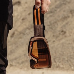 GOGLE IMX ENDURANCE RUST BROWN MATT /ORANGE - SZYBA ORANGE + CLEAR (2 SZYBY W ZESTAWIE) ENDURO CROSS