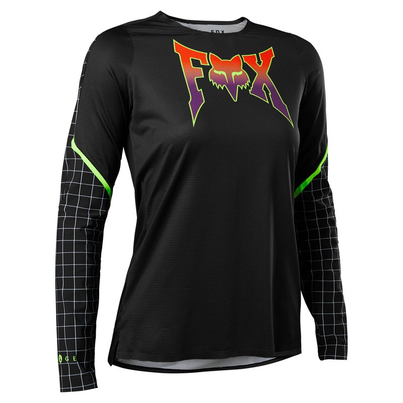 KOSZULKA ROWEROWA Z DŁUGIM RĘKAWEM FOX LADY FLEXAIR CELZ BLACK  ENDURO CROSS