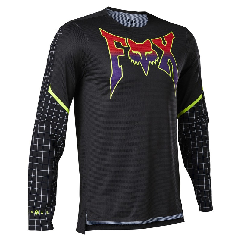 KOSZULKA ROWEROWA Z DŁUGIM RĘKAWEM FOX FLEXAIR CELZ BLACK  ENDURO CROSS